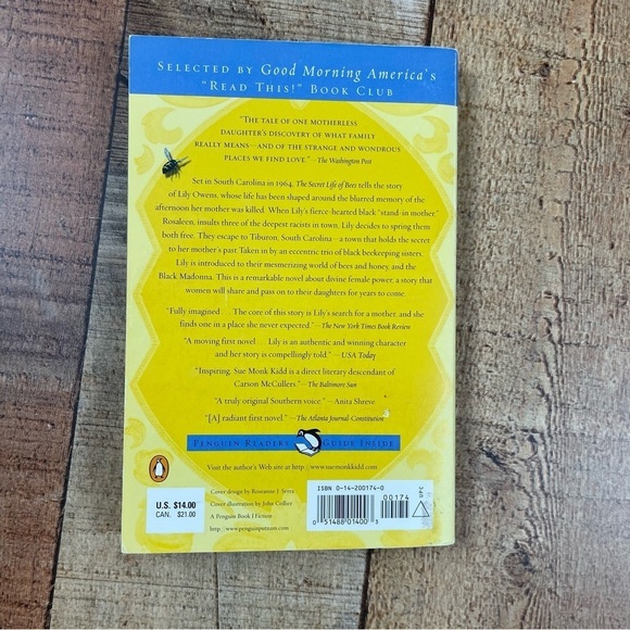 The Secret Life Of Bees Paperback Novel By Sue Monk Kidd Historical Fiction - Picture 2 of 7